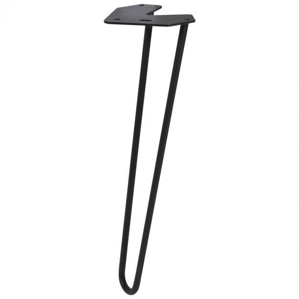 Duraline meubelpoot draad staal 40cm mat zwart 4pp