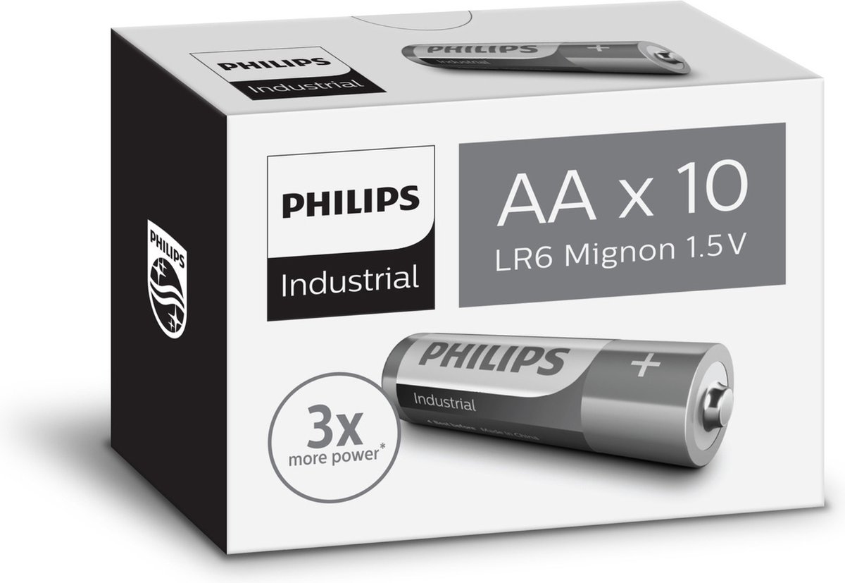 Philips Industrial Alkaline AA LR6 10 stuks | Bouwhof