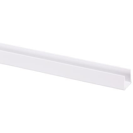U-profiel kunststof (plaat < 18 mm) 18x21mm wit 260 cm.