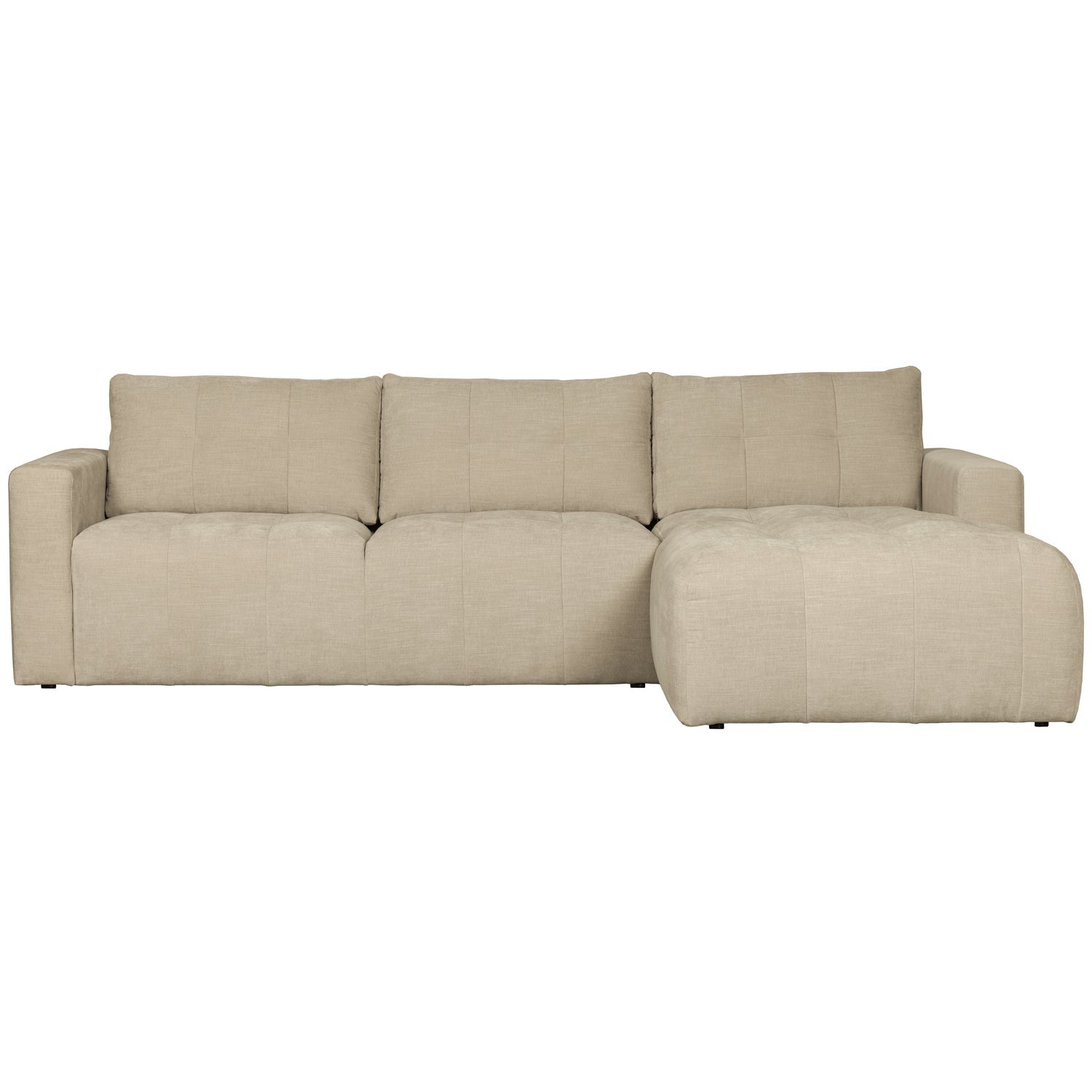 vtwonen Bar chaise longue geweven stof rechts zand