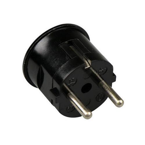 Stekker haaks met RA zwart + ean