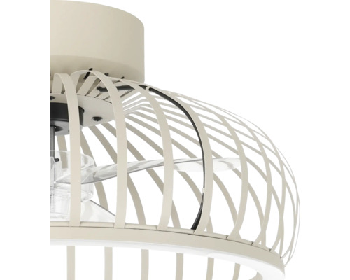 Eglo plafondventilator Mogano met LED verlichting Ø42,8x22,5cm zand
