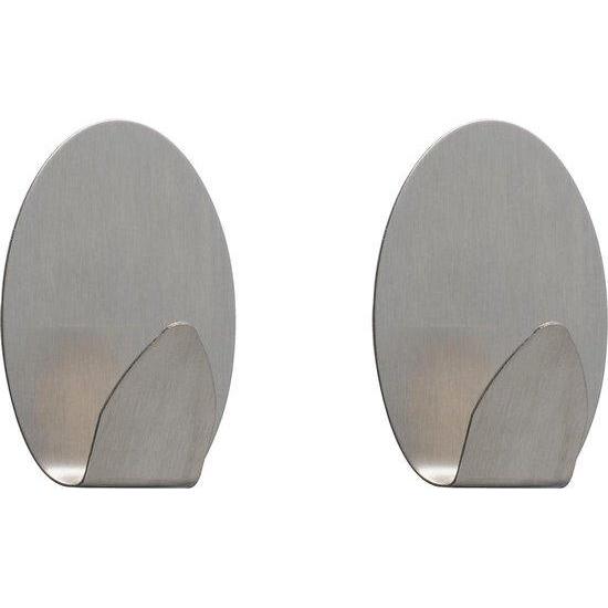 Tiger haak Baseline Oval M RVS geborsteld (2 stuks)
