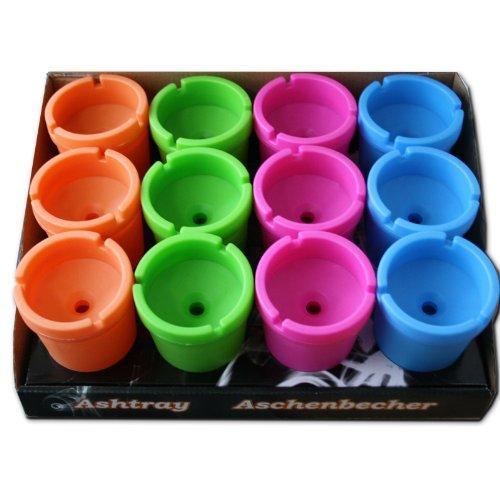 Asbak plastic 4ass kleur