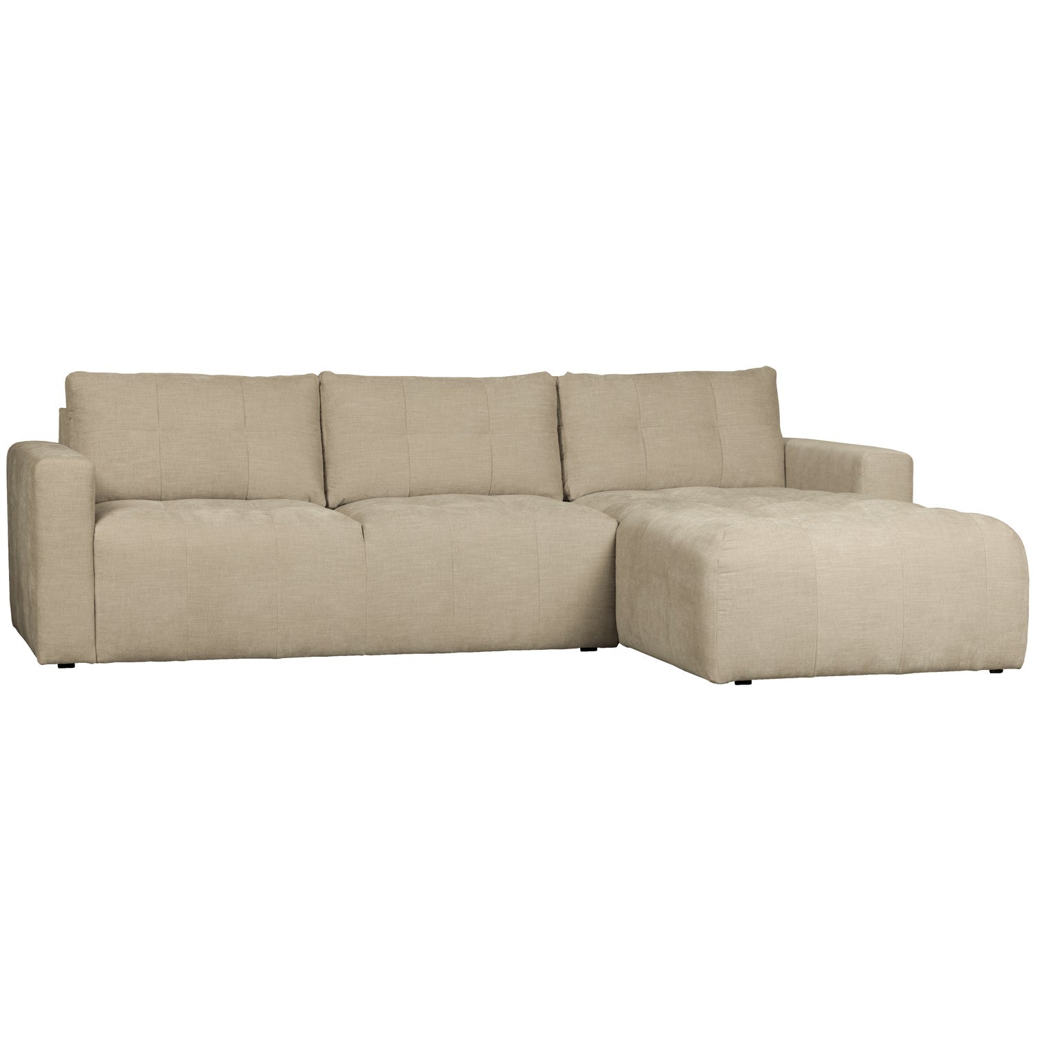 vtwonen Bar chaise longue geweven stof rechts zand