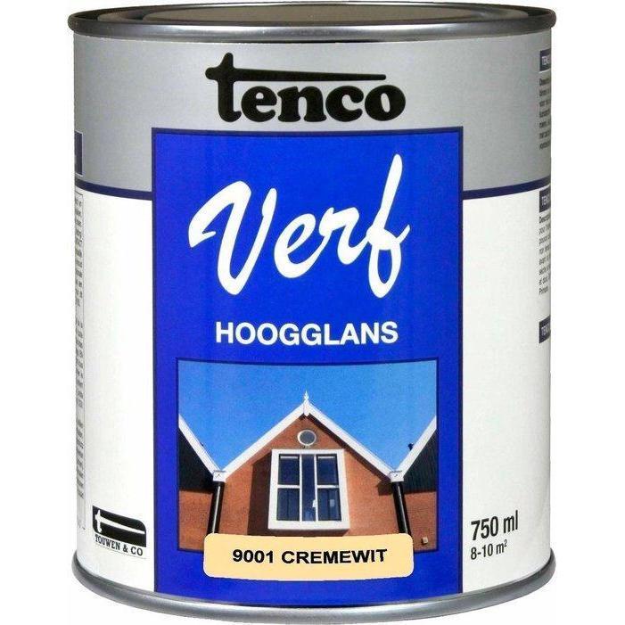 Tenco Verf hoogglans RAL9001 cremewit 750 ml.