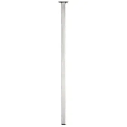 Duraline meubelpoot vierkant staal 2,5x2,5x75cm nikkel 4pp