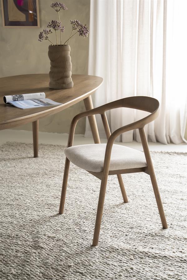 Eleonora eetkamerstoel Rayven - lichtbruin