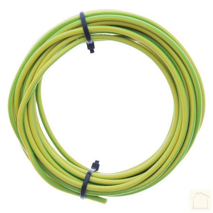 Installatiedraad 2.5 mm² 5 meter geel/groen