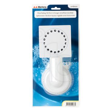 Doucheplug abs zij-uitloop martens 40mm