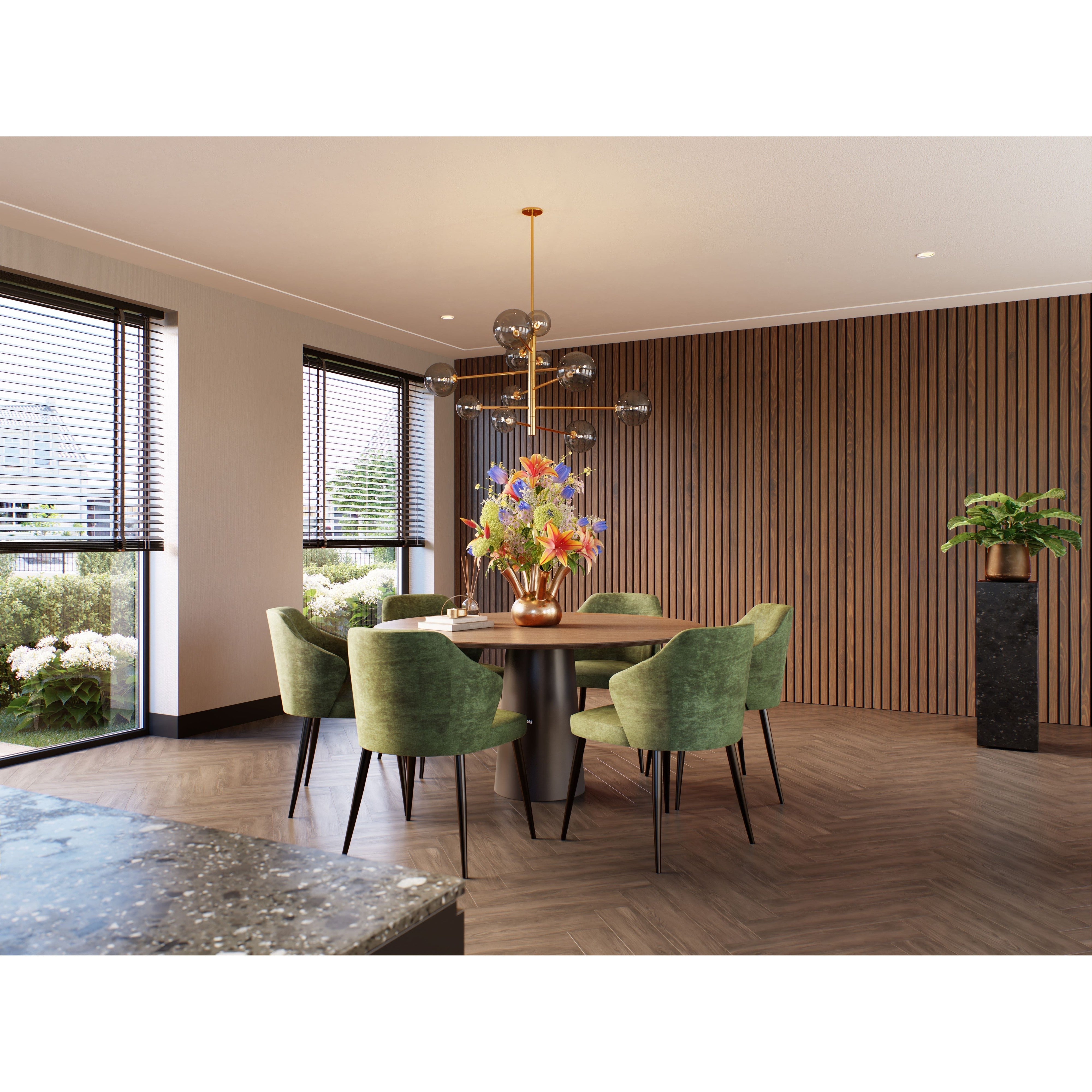 Decowall akoestisch paneel advanced walnoot 2600x300x17mm - 2 stuks