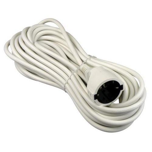 Verlengsnoer 10 meter 3x1.5 mm. + RA wit 