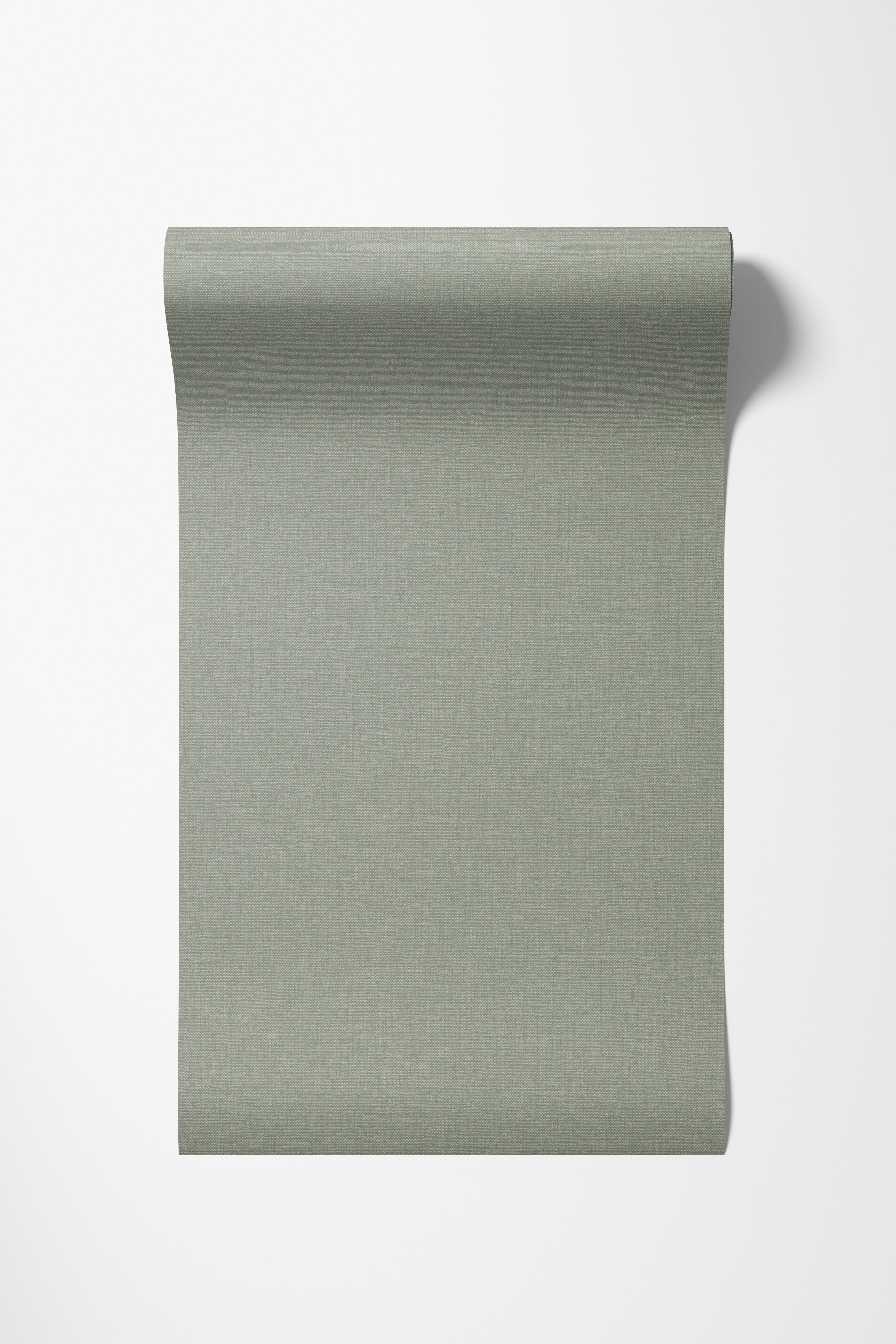 Dutch Wallcoverings Vliesbehang Linnen Touch uni groen