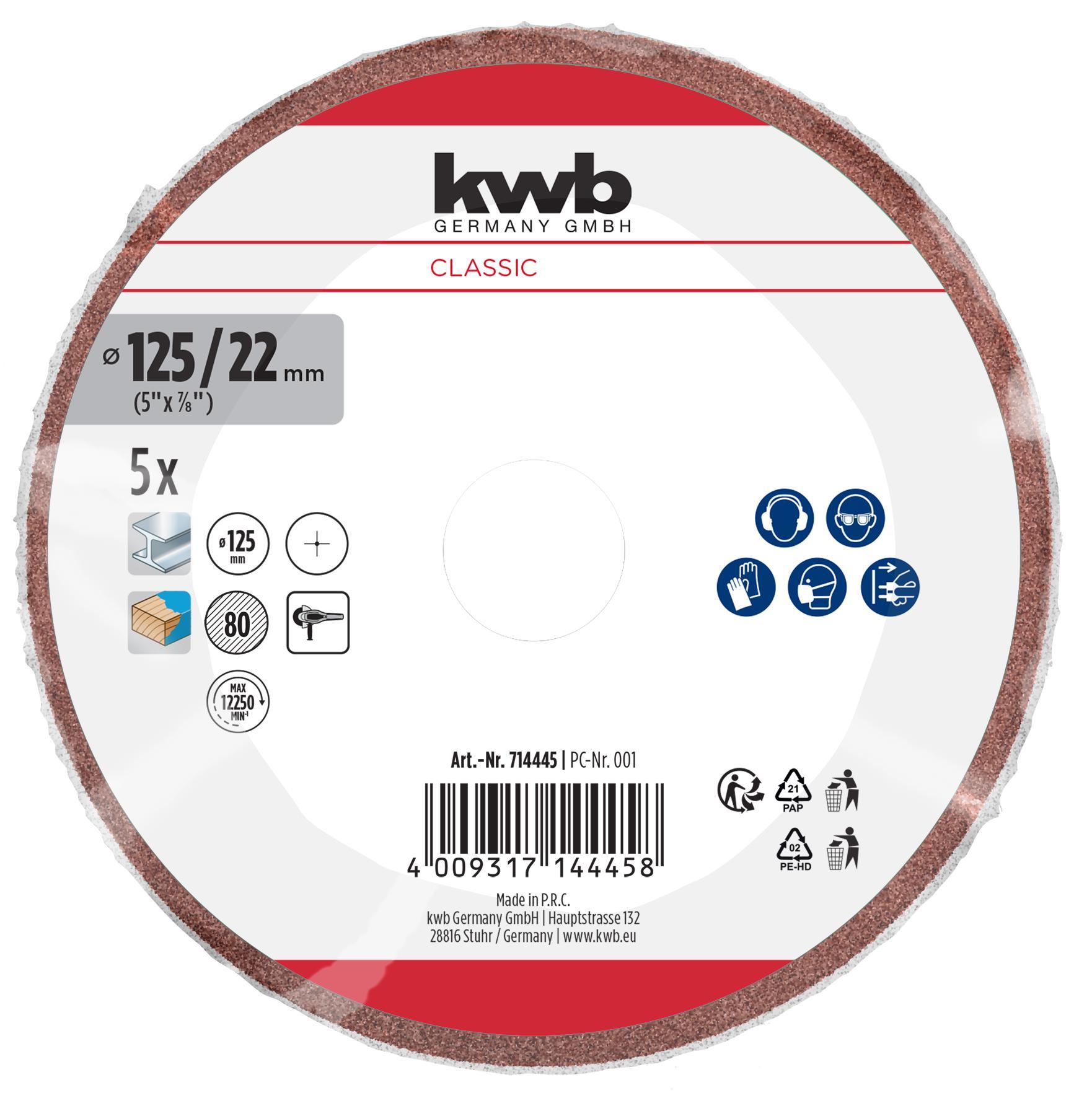 KWB Schuurschijf 125 mm K80