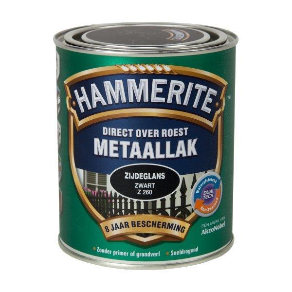 Hammerite metaallak zijdeglans zwart Z260 750ml
