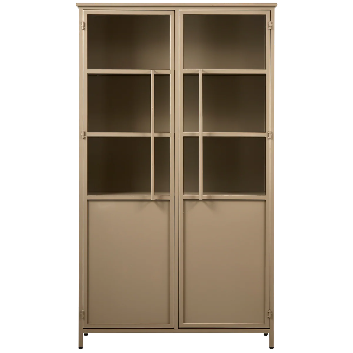 BePureHome EXHIBIT VITRINEKAST METAAL KHAKI