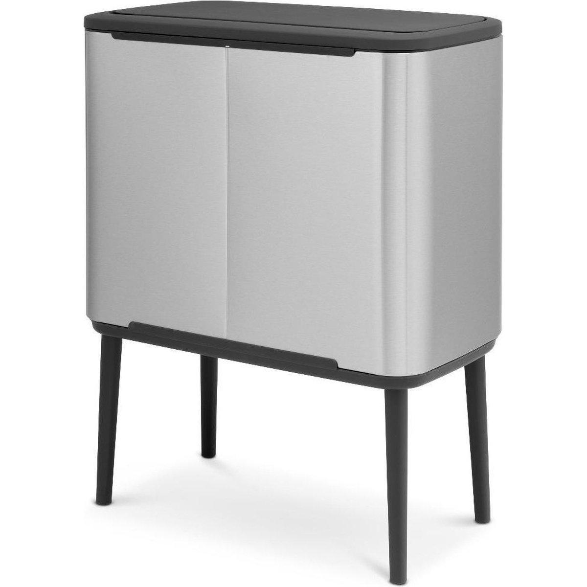 Brabantia Bo Touch Bin afvalemmer 3x 11 ltr. Matt Steel Fingerprint Proof