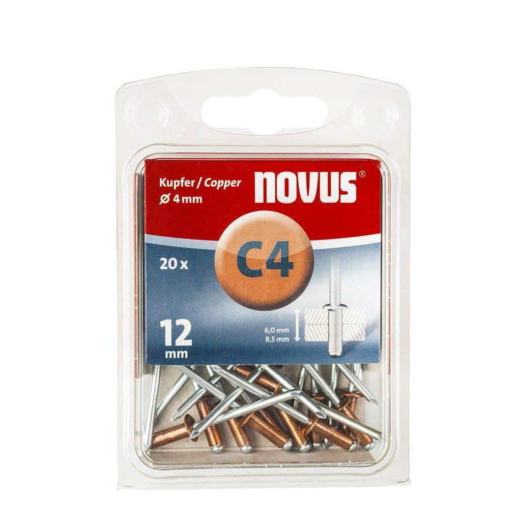 Novus blindklinknagel C4 X 12mm koper (20 stuks)