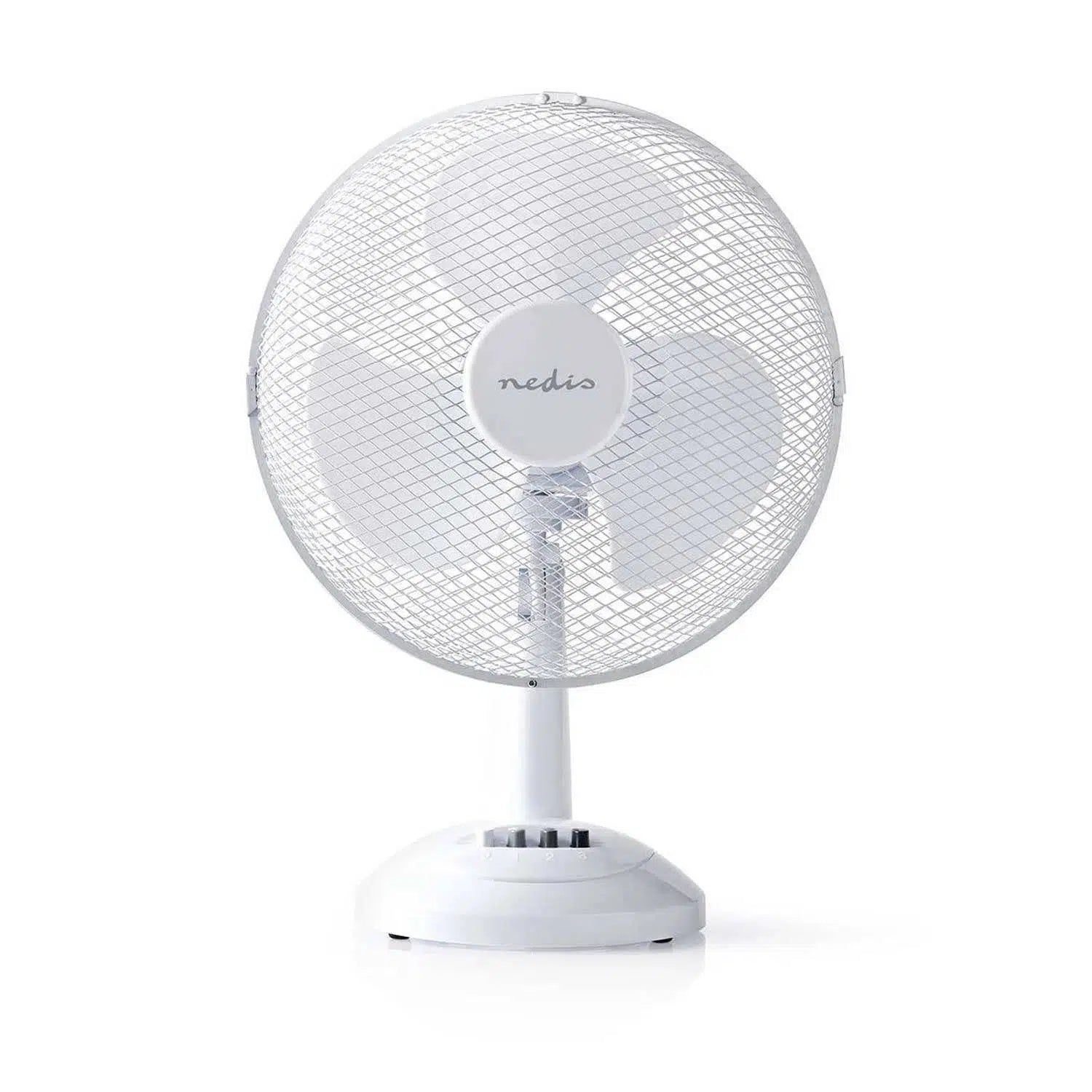 Tafelventilator, Netvoeding, Diameter: 30 cm, Hoogte: 49 cm, 35 W, Oscillatie, Aantal snelheden: 3, Wit