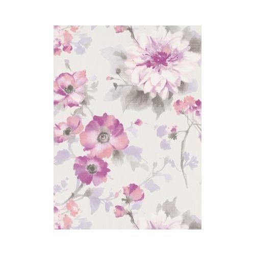 Dutch Wall Decor behang Fashion For Walls bloem dessin rose, witte achtergrond