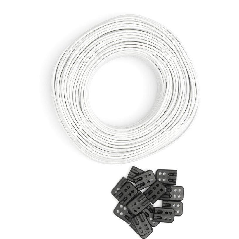 Brabantia Drooglijn 65 mtr. met 16 draadverbinders White