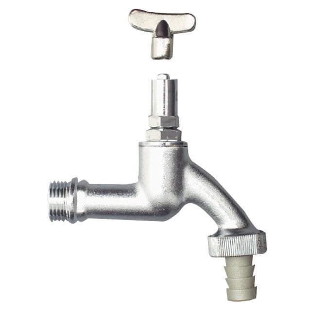 Dubbeldienstkraan key 1/2 mat/chroom