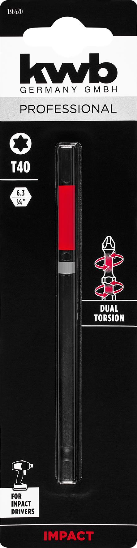 KWB Double Torsion Bits T40 120 mm - 2 stuks