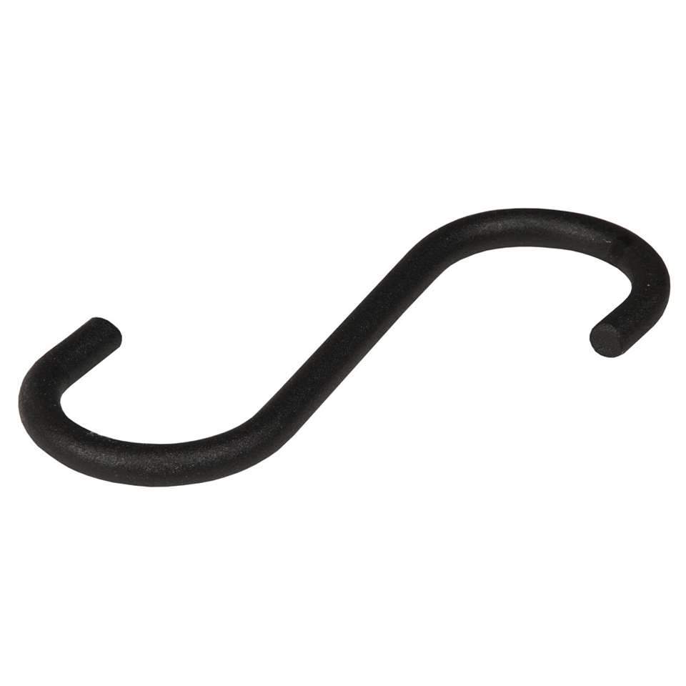 S-Haak + clip industrieel zwart mat 28mm 10pp (3 stuks)