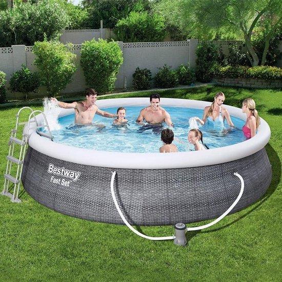 Bestway zwembad fast set set rond rotan 396