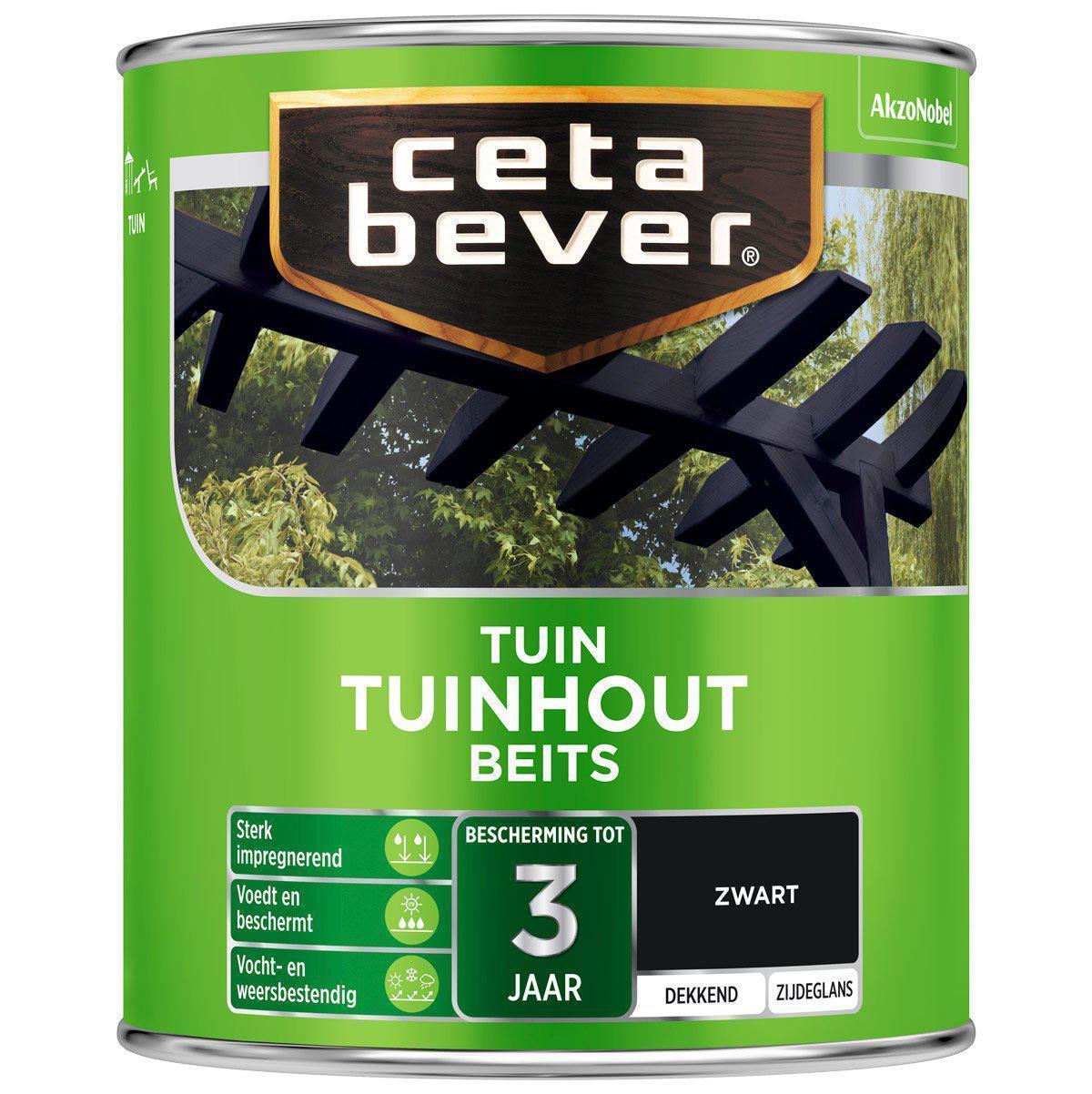 Ceta Bever tuinhoutbeits 250 zwart 750 ml.
