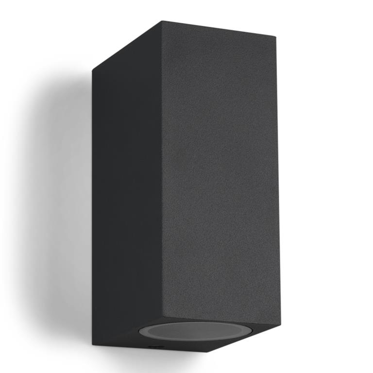 Trio wandlamp Roya 2xGU10 vierkant antraciet