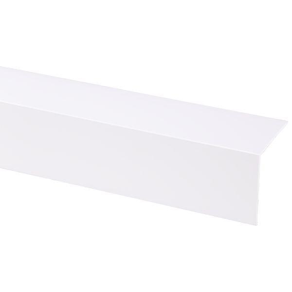 Hoekprofiel kunststof 50x50mm wit 260 cm.