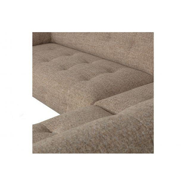 WOOOD Lloyd hoekbank rechts grof geweven bruin melange