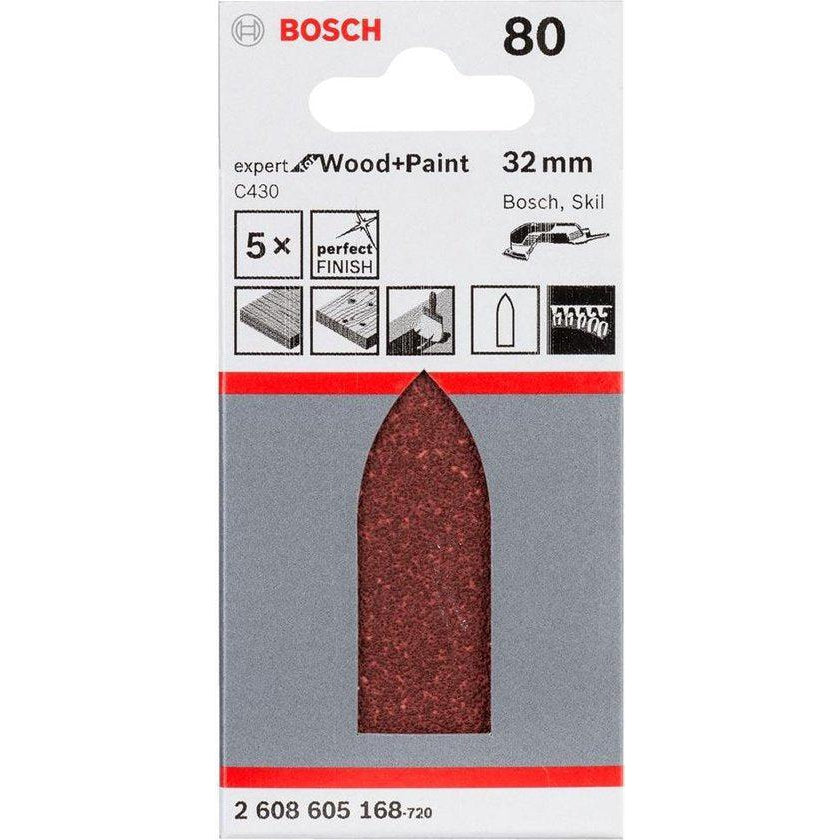 Bosch Pro Schuurvel C430 Expert for Wood and Paint, 32 mm. korrel 80, 5x