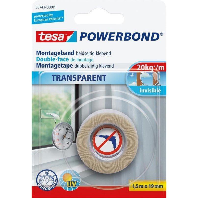 Tesa montagetape transparant 19 mm x 1,5 meter
