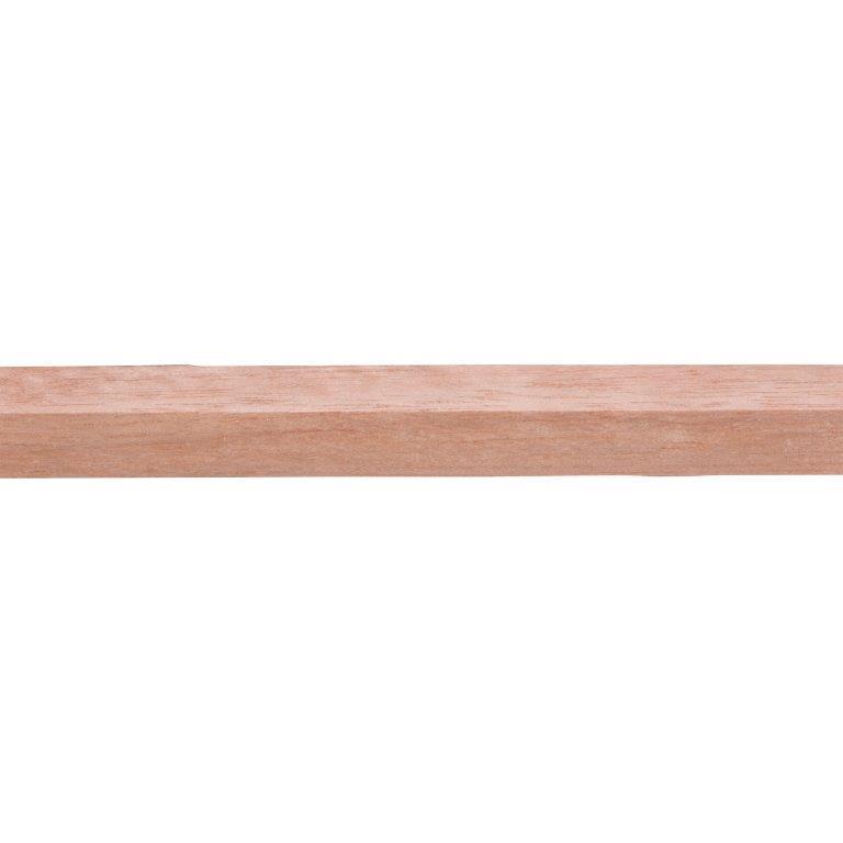 Schaaflat hardhout 12x12mm 270cm