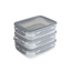 Sunware Club Cuisine diepvriesdozenset met clips set van 3  0,7L transparant grijs