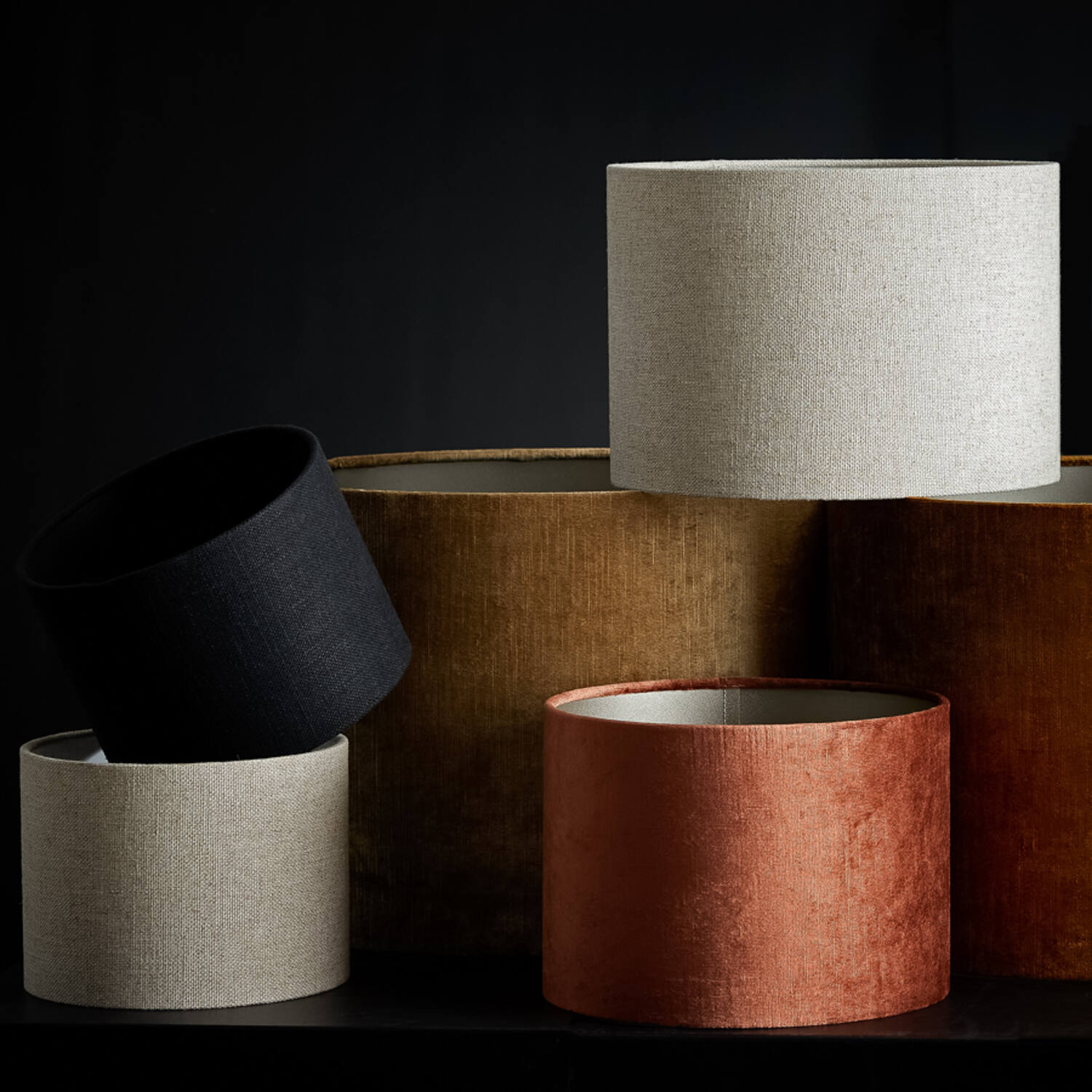 Light & Living kap cilinder Livigno bruin