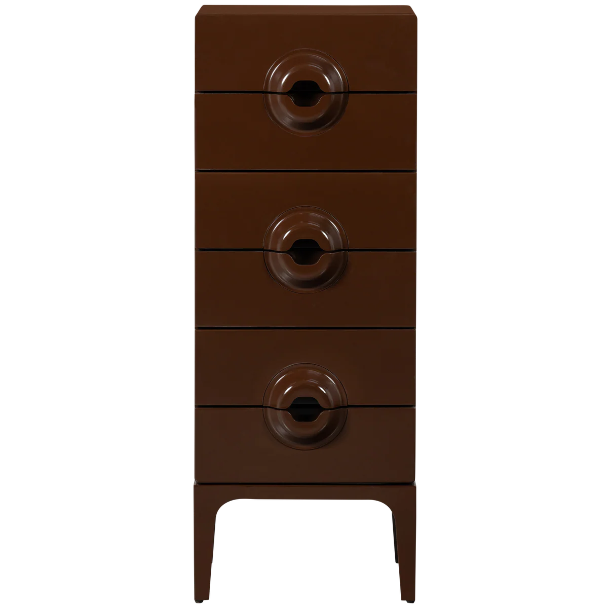 WOOOD MERGE LADEKAST 6 LADES HOUT BRUIN/ROOD