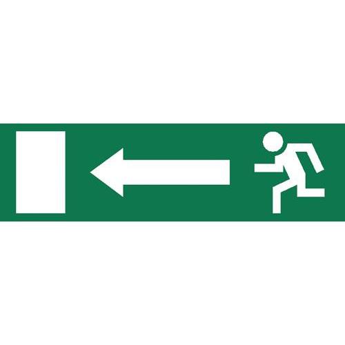 Nood Uitgang Sticker Linksaf