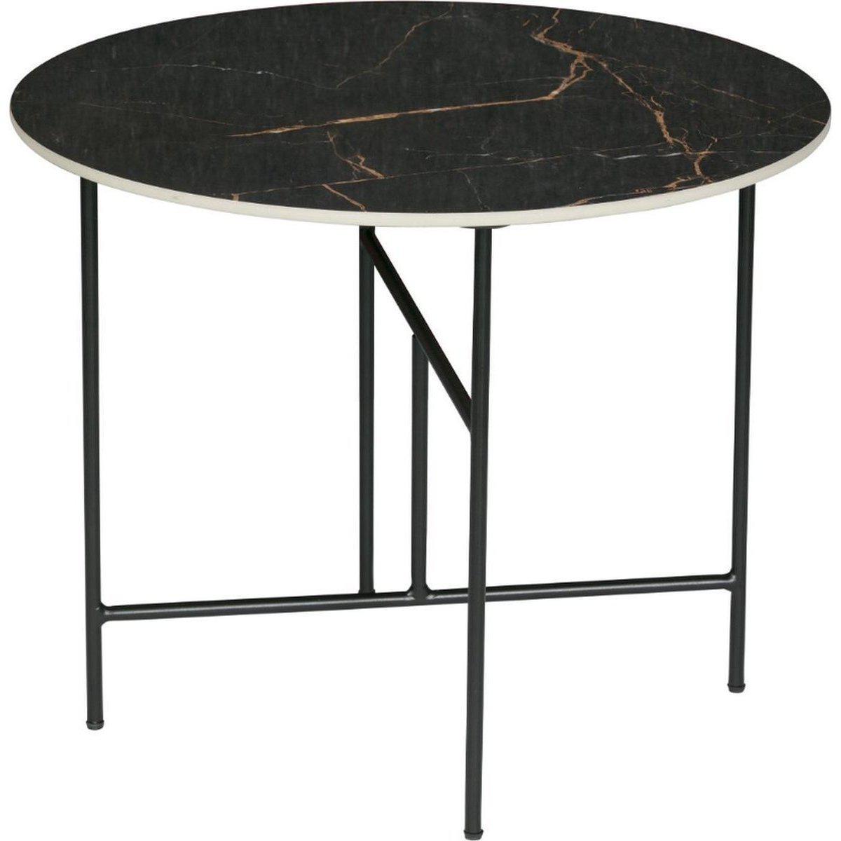 WOOOD Vida bijzettafel met zwart marmeren look blad 48x60