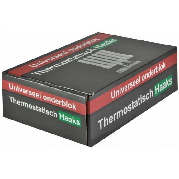 Riko onderblok radiatoraansluitset haaks links 16x2 + 15 knel chroom
