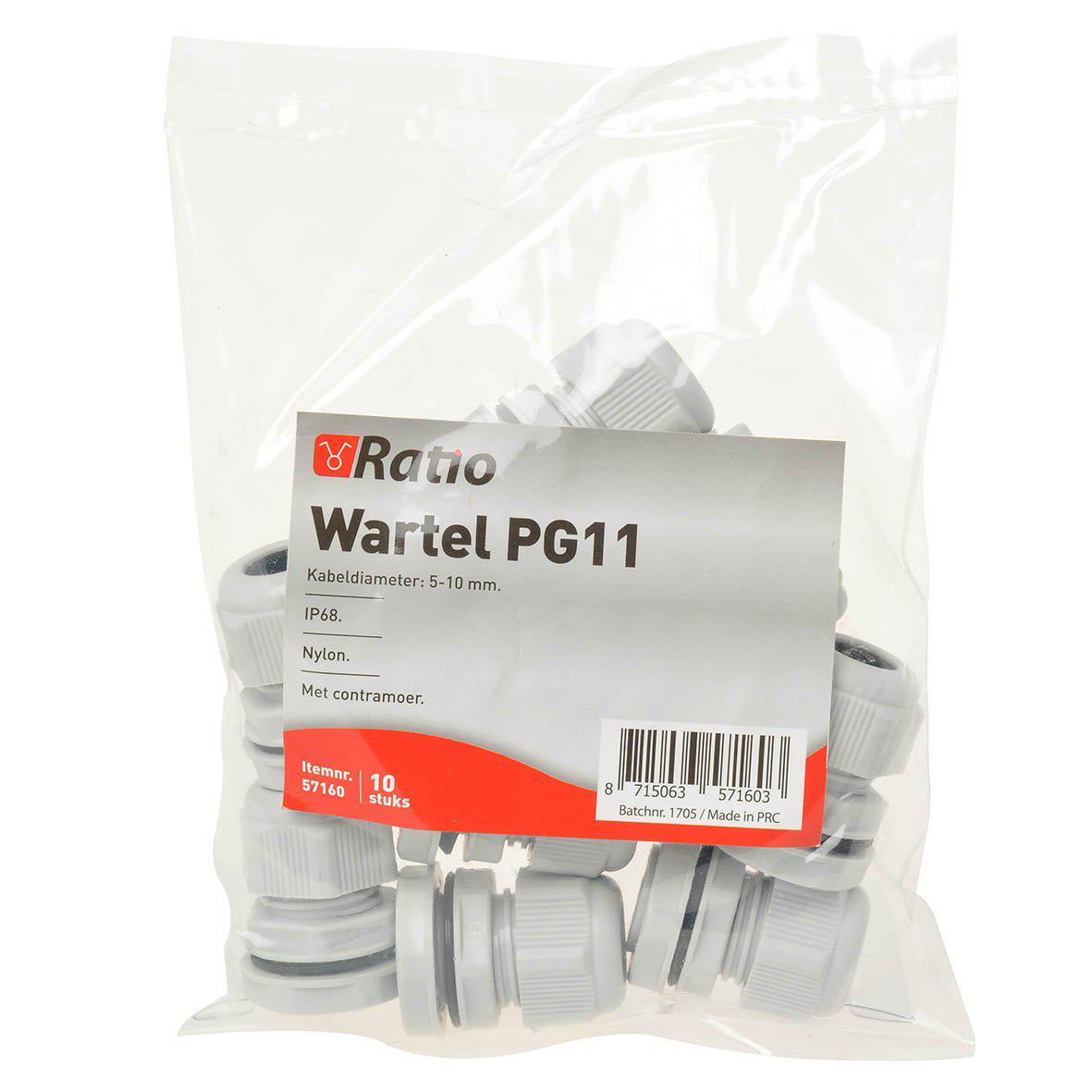 Ratio PG11 wartel + moer 