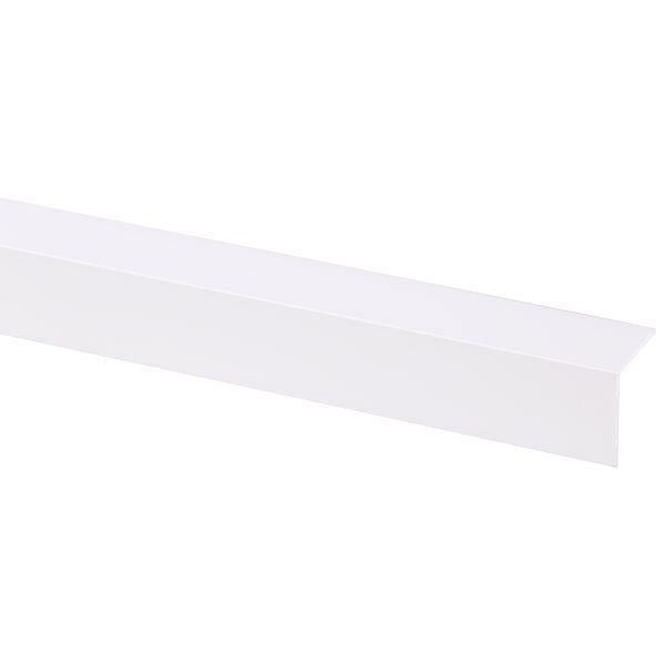 Hoekprofiel kunststof 25x25mm wit 260 cm.