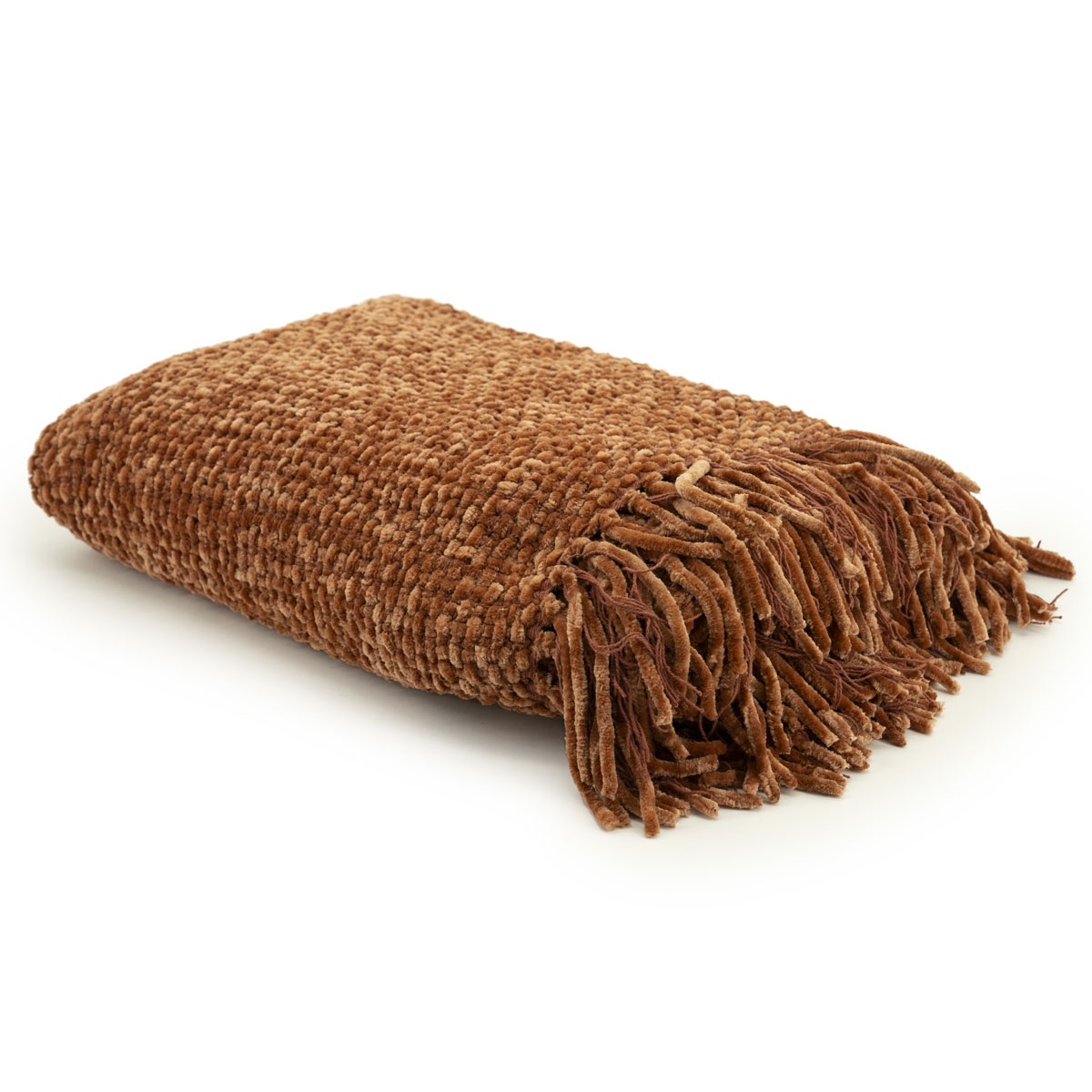 By-Boo plaid Hyde terracotta oranje B130 × H170 cm