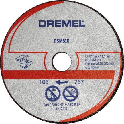 Dremel S510JA DSM20 Snijschijf voor metaal en plastic 3x