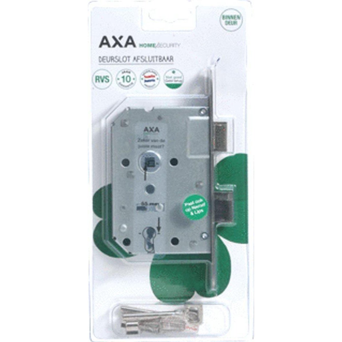 AXA 7135-50-81/55BL Dag-Nachtslot SL55 doornmt. 50 voorpl. RVS