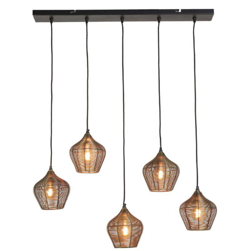 Light & Living hanglamp Alvaro 5-lichts brons