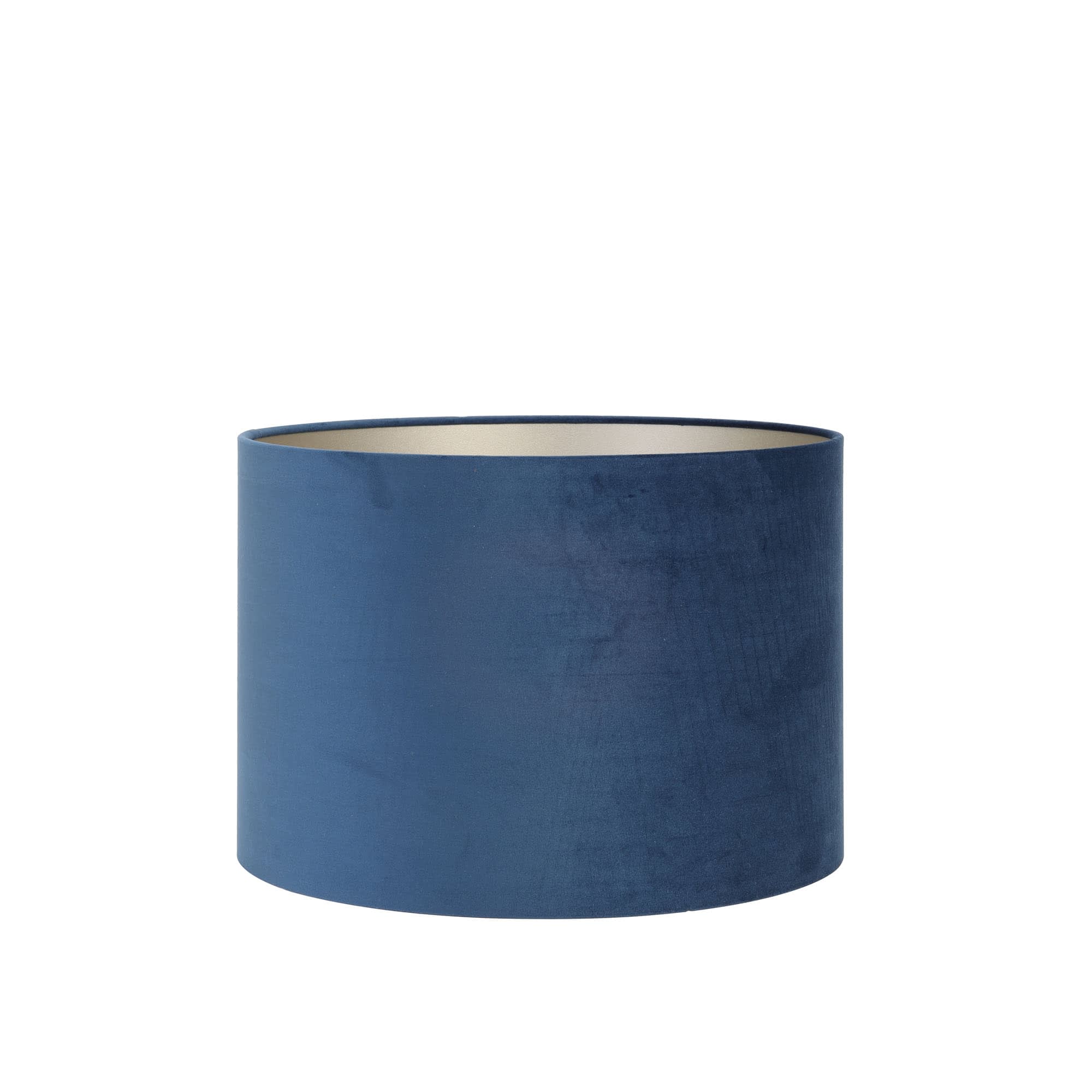 Light & Living kap cilinder Velours blauw
