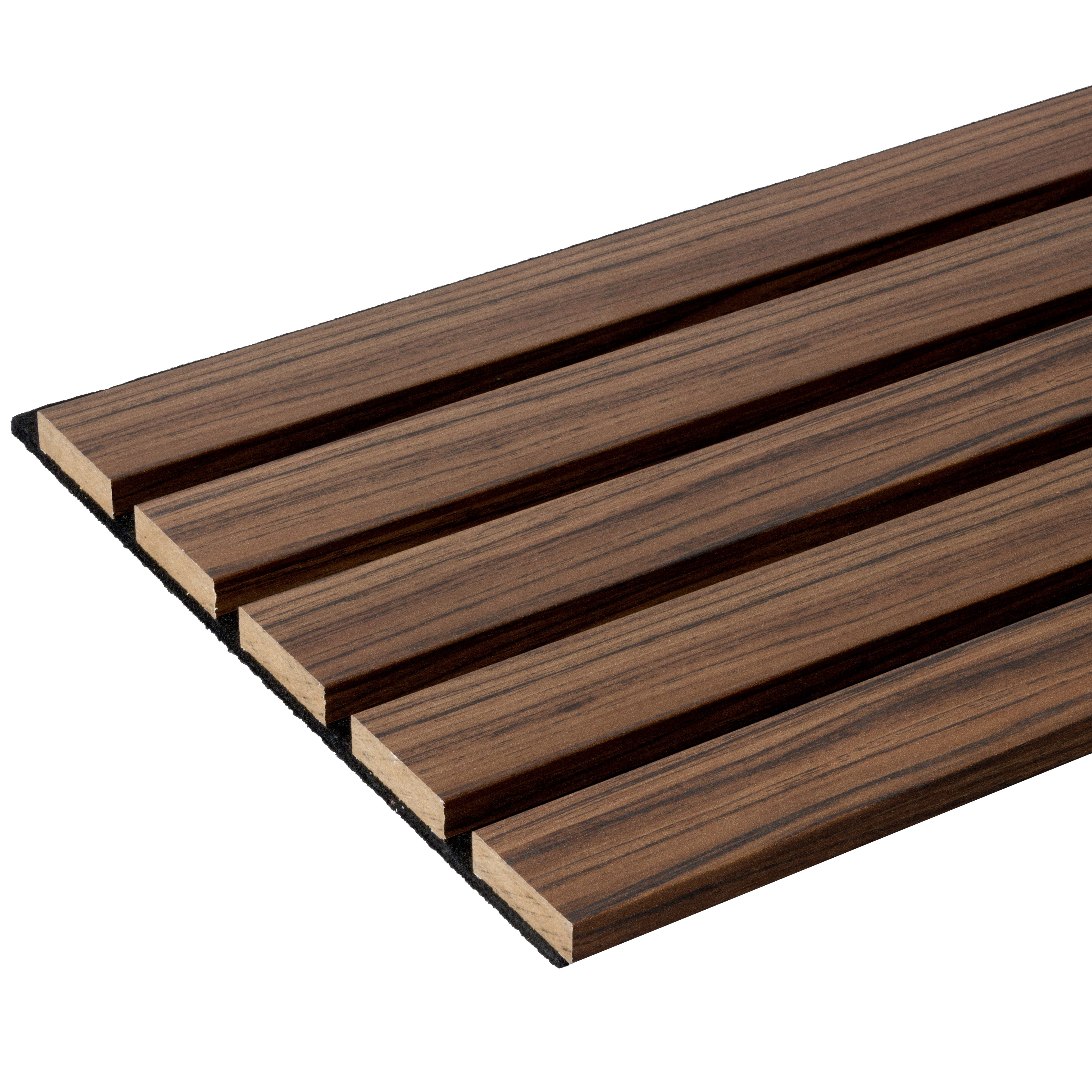 Decowall akoestisch paneel advanced walnoot 2600x300x17mm - 2 stuks